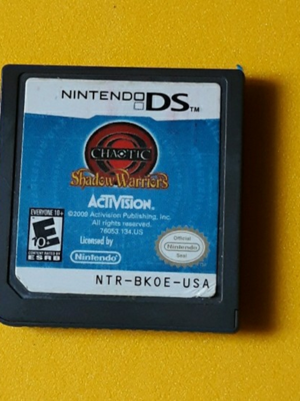Nintendo DS Chaotic Shadow Warriors Game Card - Blue Label